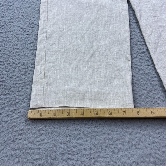 Talbots Women's 100% Linen Dress Pants Trousers 4P Ivory Cream Old Money Breathe - Picture 9 of 13